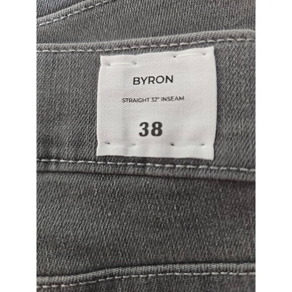 Hudson NWT Men's Jeans Gray Byron Straight Leg Jean Size 38x32 Sumatra t15 - Picture 7 of 7